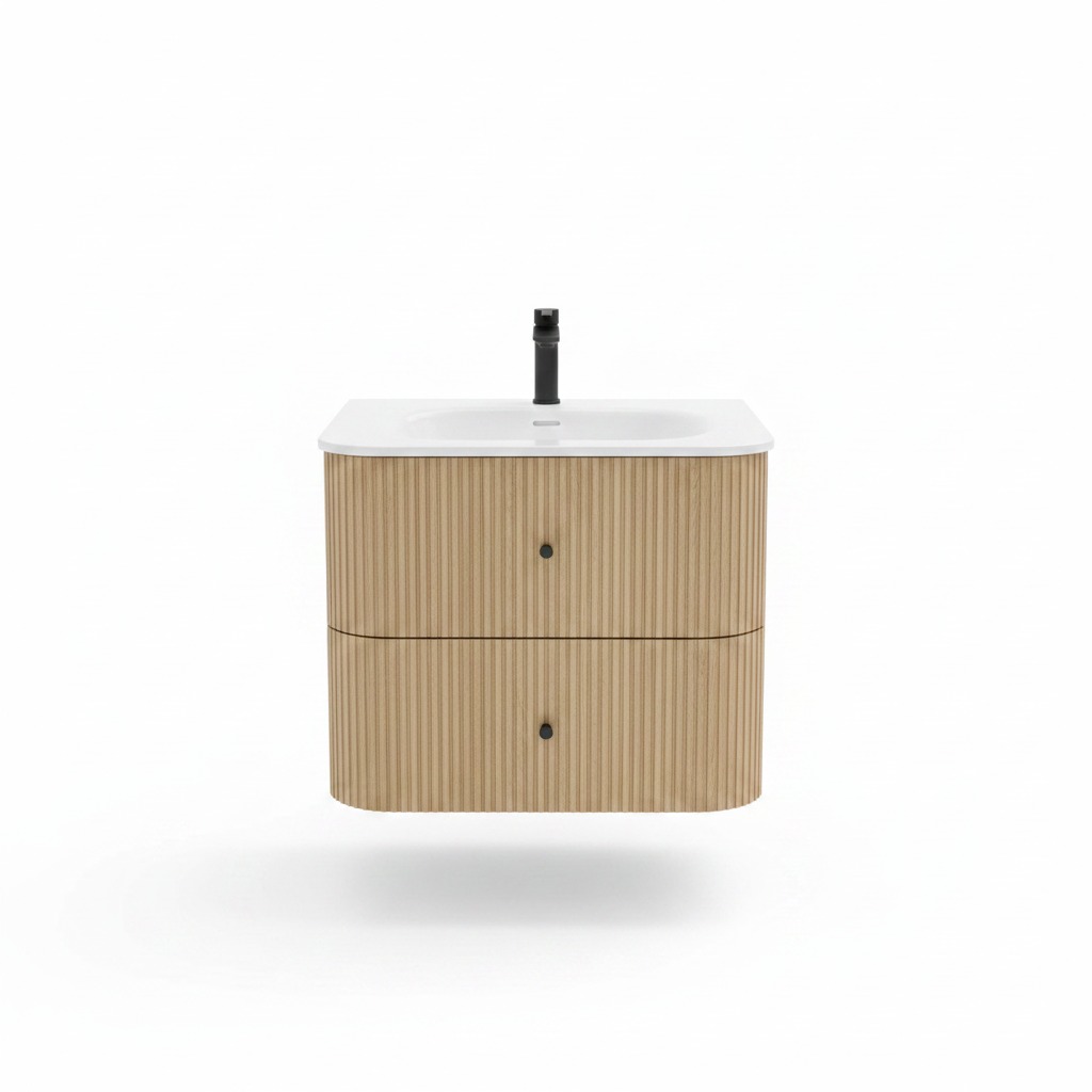 Meuble Salle De Bain Bois Mat 80X50Cm Ja24008-75