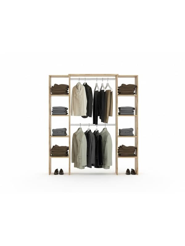 Dressing ouvert double penderie 180 x 182 x 40 cm