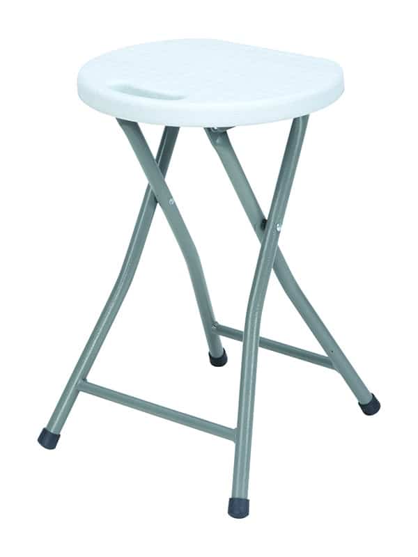 Tabouret Pliant 31X45Cm Blanc Cassé