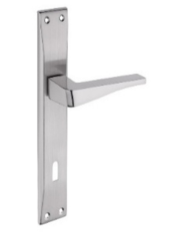Poignée sur plaque Nobel Halfeti argent 70 mm WC