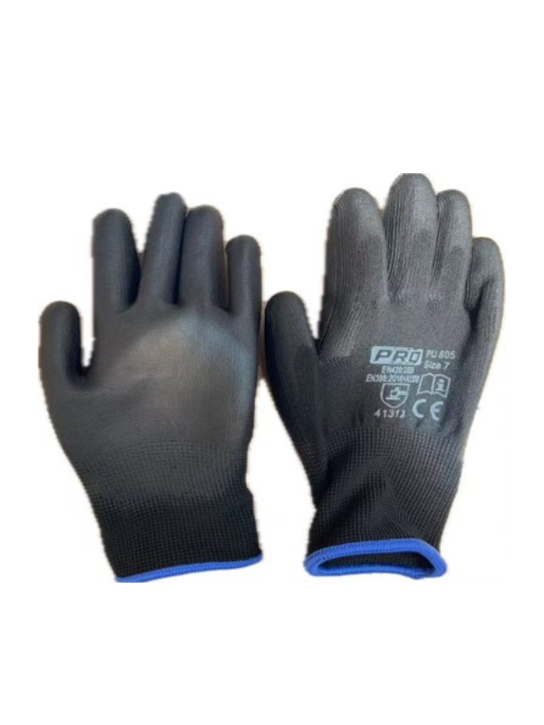 Gant PU pour manipulation fine noir