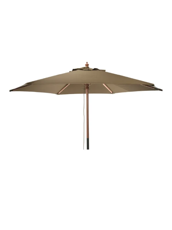 Parasol de jardin en bois Ø 250 cm taupe