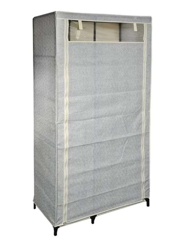 Penderie avec étagères polypropylène 90x45x178 cm gris