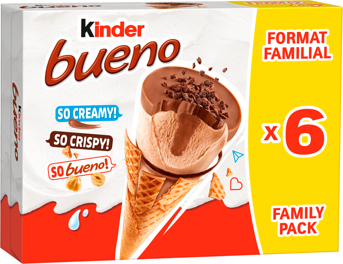 Cônes Glacés Noisette Bueno Chocolat au Lait