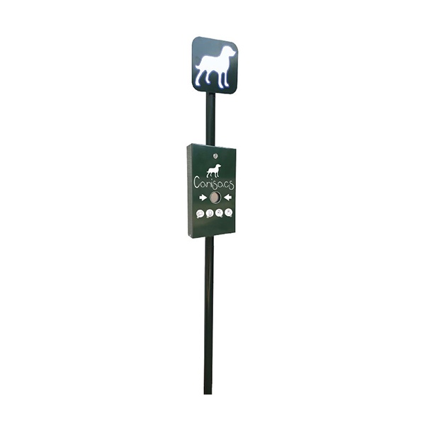 Borne de propreté canine avec distributeur Canisacs avec 500 sacs inclus