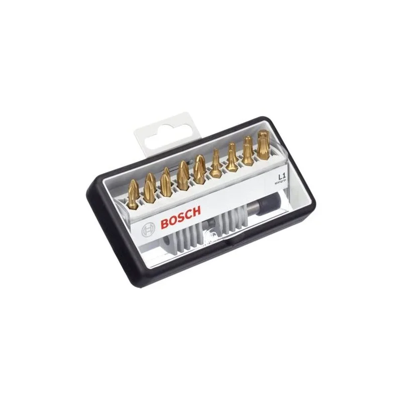 18 Embouts de vissage courts Max Grip Robust Line, set de 18 pièces + 1 (L) Bosch 2607002581