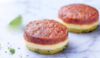 2 Fondants tomate-fromage de chèvre-courgette