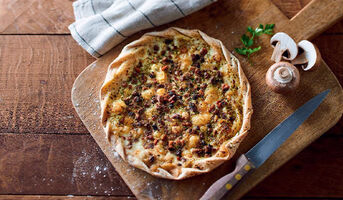 Tarte fine champignons gorgonzola