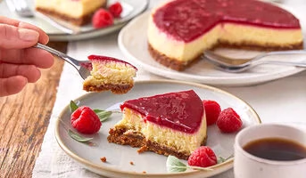 Cheesecake à la framboise, 6 parts