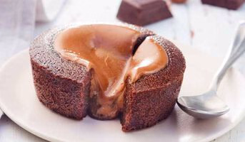 Fondant au chocolat et praliné noisette, 1 part