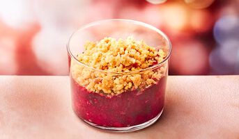 Crumble aux fruits rouges, 1 part
