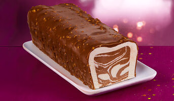 Bûche glacée façon cake marbré, 8 parts