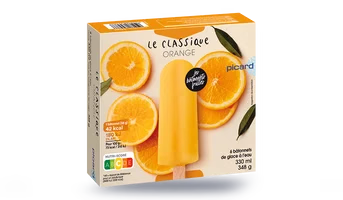 6 bâtonnets orange glace à l'eau