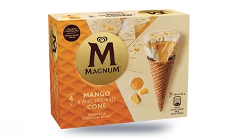 4 Cônes Magnum mangue et chocolat blanc