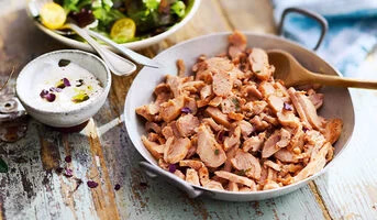 Émincés de poulet rôtis, cuits