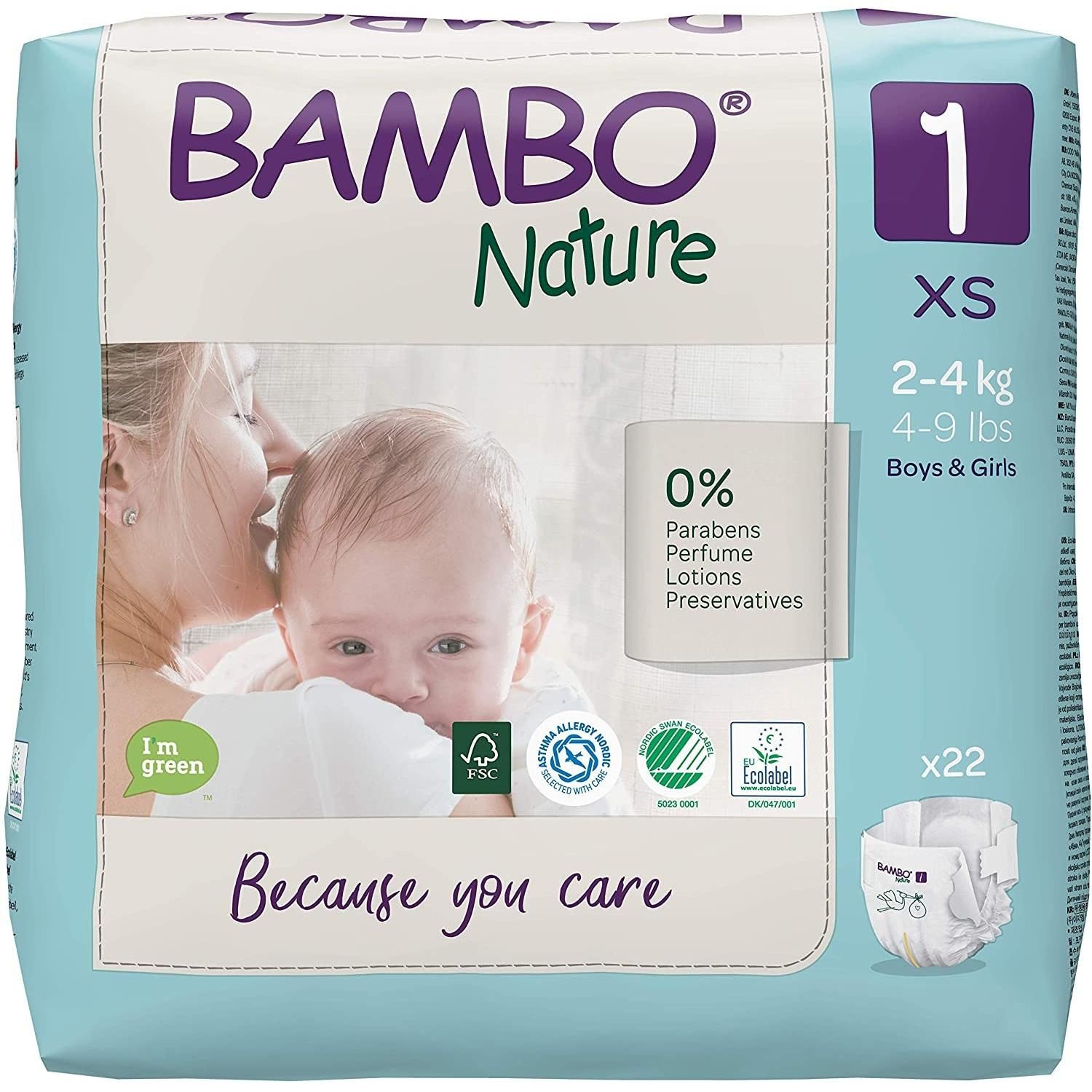 Couche Bambo Nature Taille 1- 2/4 kg