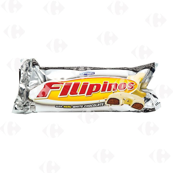 Biscuits au cacao enrobés au chocolat blanc 75g - FILIPINOS