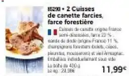 Cuisines de canette farcies