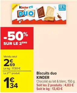 Kinder Biscuits duo