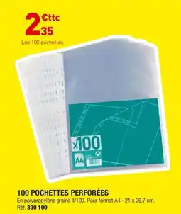 100 Pochettes Perforées