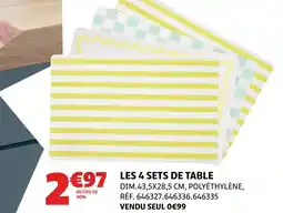 Les 4 sets de table