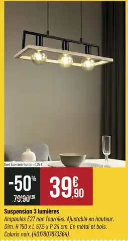 Suspension 3 lumières