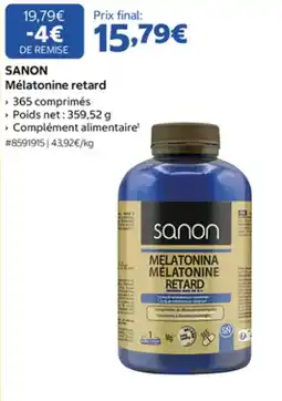 SANON Mélatonine retard