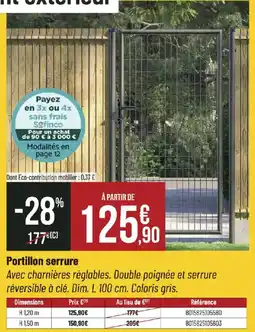 Portillon serrure