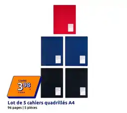 Cahiers quadrillés A4