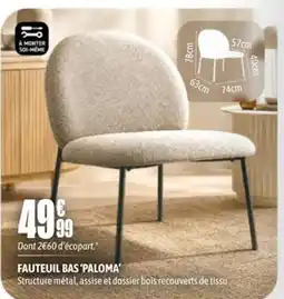 PALOMA Fauteuil bas