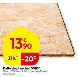OSB3 Dalle de plancher