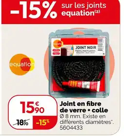 Joint en fibre de verre + colle