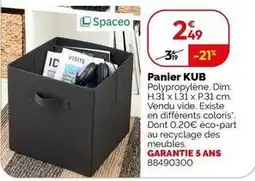 Spaceo - panier kub