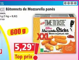 Bâtonnets de mozzarella panés