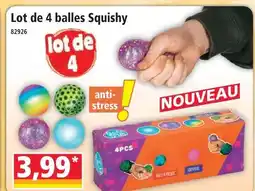 Lot de 4 balles squishy