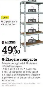 Étagère compacte