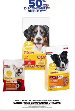 Vitalive Sur toutes les croquettes pour chiens carrefour companino