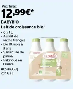 BABYBIO Lait de croissance bio