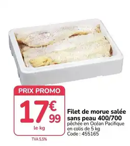 Filet de morue salée