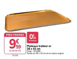 Plateaux traiteur or