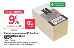 SAXO Carnets commande