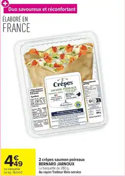 BERNARD JARNOUX 2 crêpes saumon poireaux