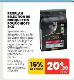 Pro plan sélection de croquettes pour chiots 3kg