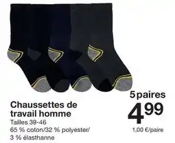 Chaussettes de travail homme