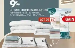 AIRLESS lot sacs compresseurs