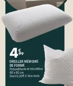 Oreiller mémoire de forme