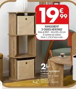 Rangement 3 Cases Héritage
