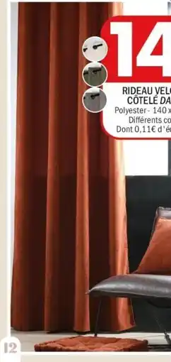 Cotelé dandy rideau velours