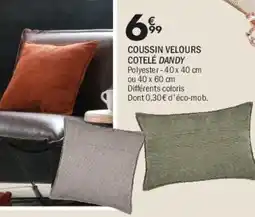 Coussin Velours Cotelé Dandy