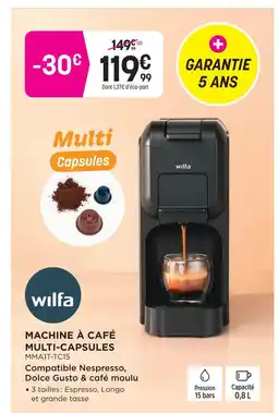 Wilfa machine à café multi-capsules